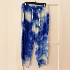 Sandro Blue and White Joggers